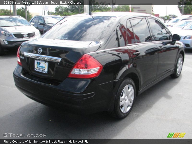 Super Black / Charcoal 2010 Nissan Versa 1.8 S Sedan