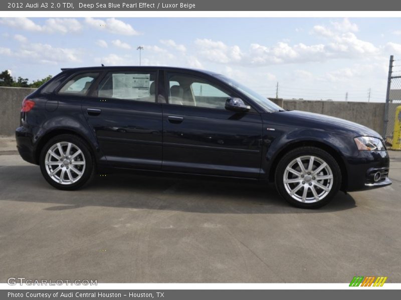 Deep Sea Blue Pearl Effect / Luxor Beige 2012 Audi A3 2.0 TDI
