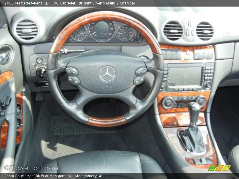 Brilliant Silver Metallic / Charcoal 2005 Mercedes-Benz CLK 500 Cabriolet