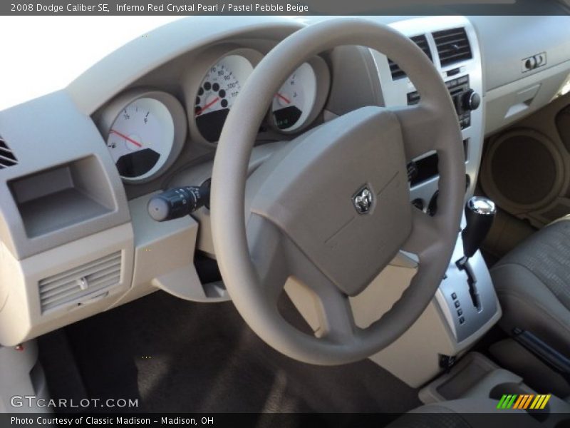 Inferno Red Crystal Pearl / Pastel Pebble Beige 2008 Dodge Caliber SE