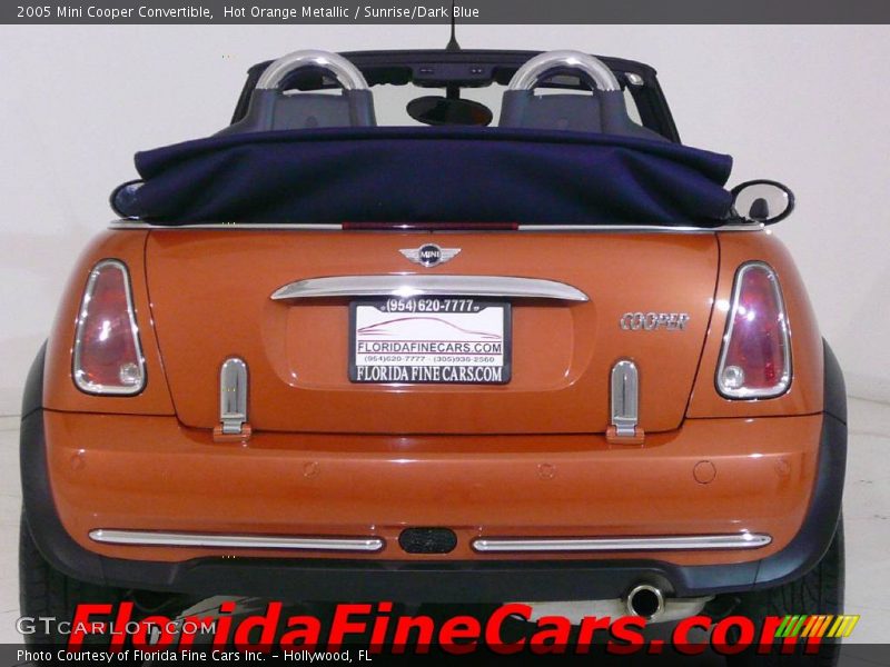 Hot Orange Metallic / Sunrise/Dark Blue 2005 Mini Cooper Convertible