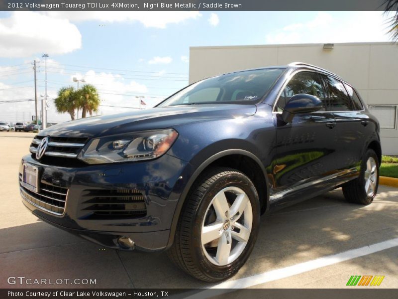 Night Blue Metallic / Saddle Brown 2012 Volkswagen Touareg TDI Lux 4XMotion