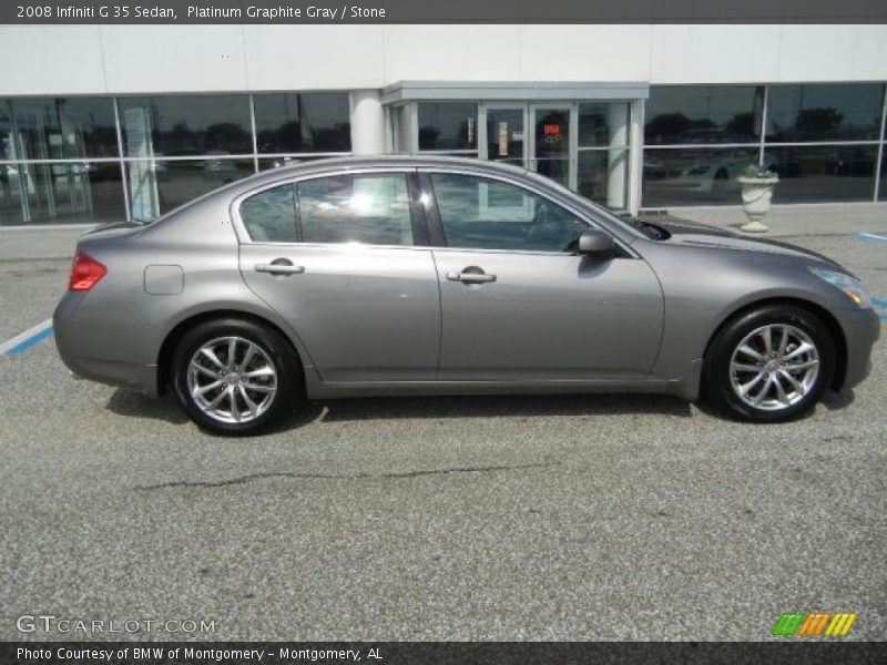Platinum Graphite Gray / Stone 2008 Infiniti G 35 Sedan