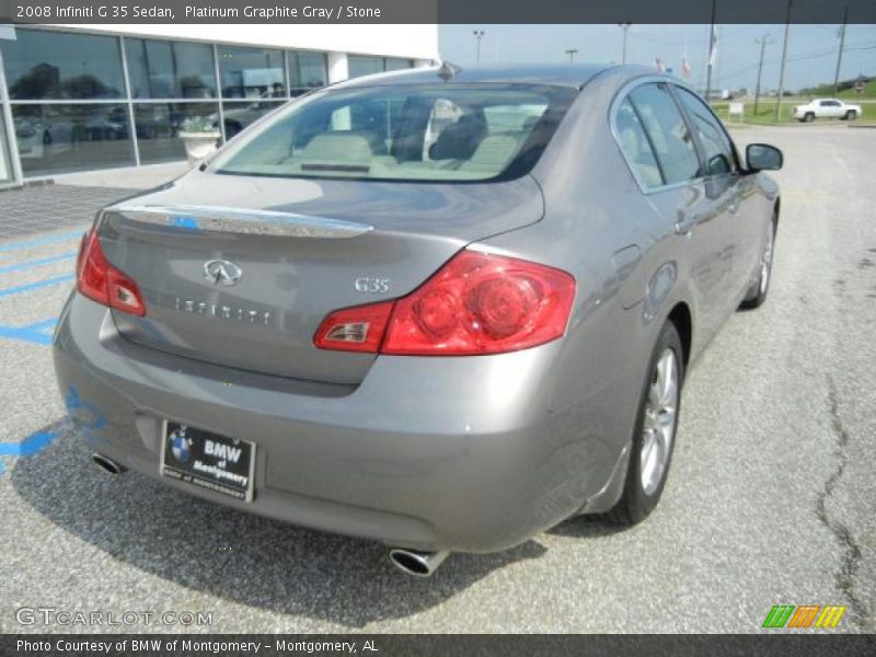 Platinum Graphite Gray / Stone 2008 Infiniti G 35 Sedan