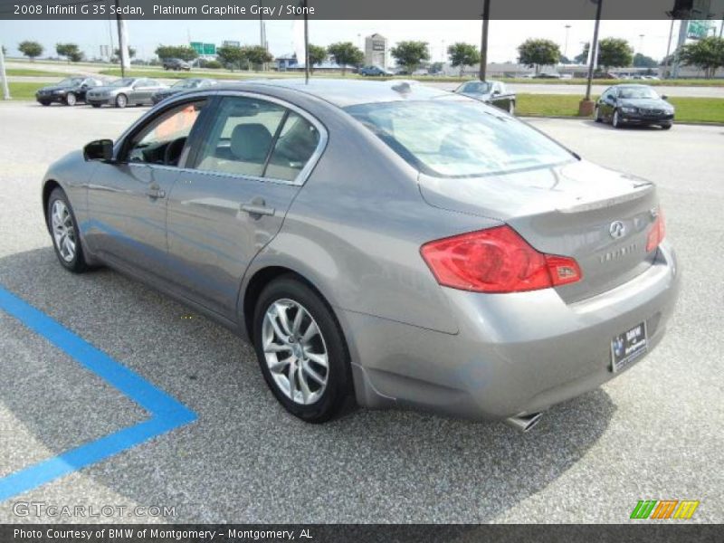 Platinum Graphite Gray / Stone 2008 Infiniti G 35 Sedan