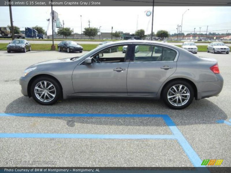 Platinum Graphite Gray / Stone 2008 Infiniti G 35 Sedan