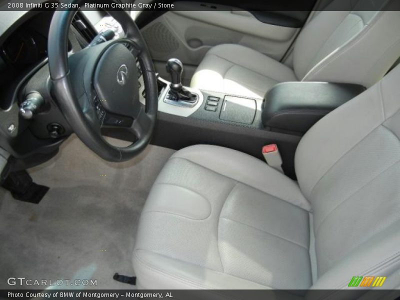 Platinum Graphite Gray / Stone 2008 Infiniti G 35 Sedan
