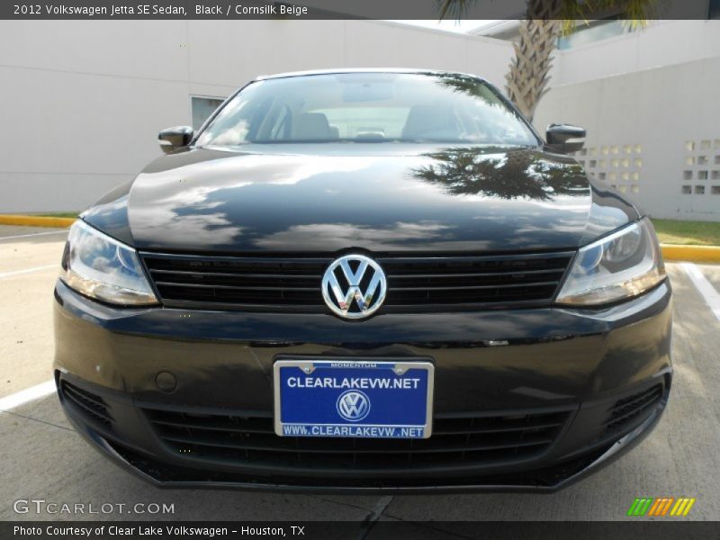 Black / Cornsilk Beige 2012 Volkswagen Jetta SE Sedan