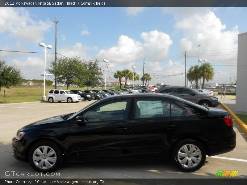 Black / Cornsilk Beige 2012 Volkswagen Jetta SE Sedan