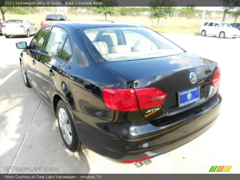 Black / Cornsilk Beige 2012 Volkswagen Jetta SE Sedan