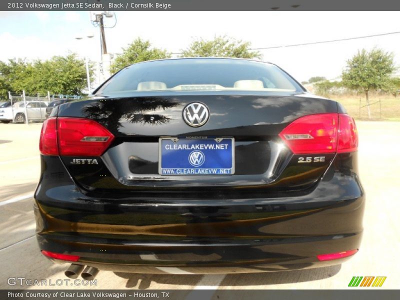 Black / Cornsilk Beige 2012 Volkswagen Jetta SE Sedan