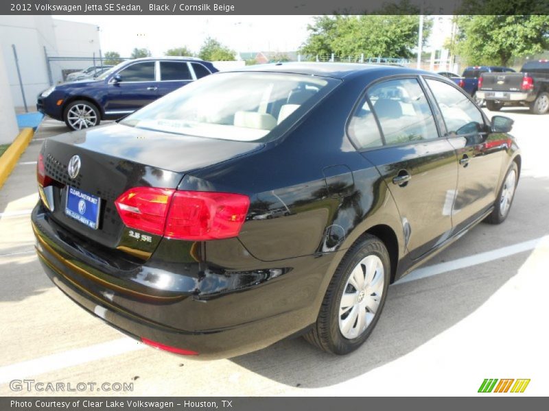 Black / Cornsilk Beige 2012 Volkswagen Jetta SE Sedan