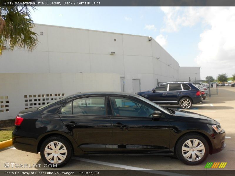 Black / Cornsilk Beige 2012 Volkswagen Jetta SE Sedan