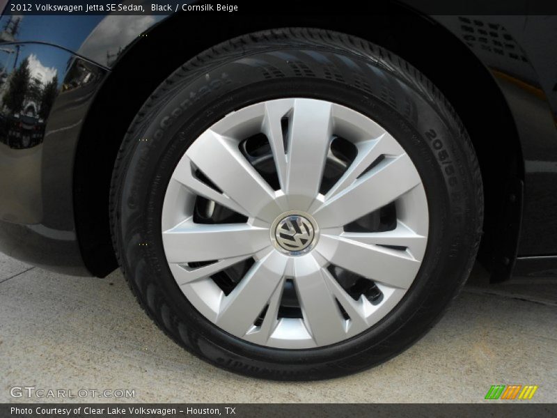 Black / Cornsilk Beige 2012 Volkswagen Jetta SE Sedan