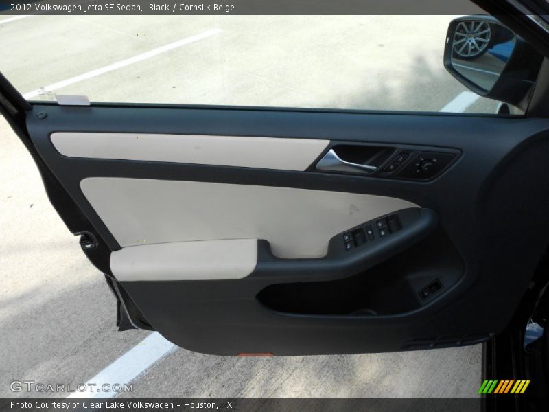 Black / Cornsilk Beige 2012 Volkswagen Jetta SE Sedan