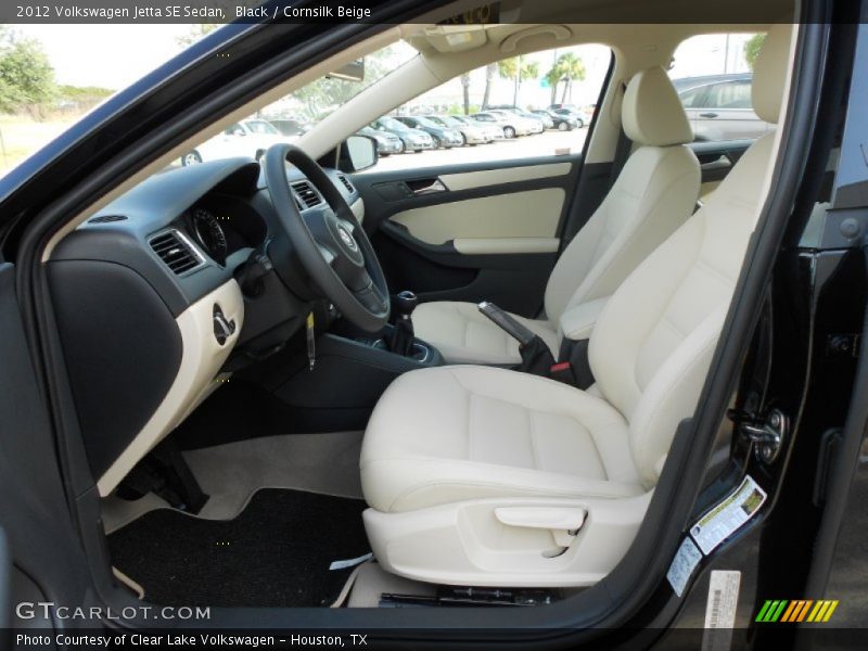 Black / Cornsilk Beige 2012 Volkswagen Jetta SE Sedan