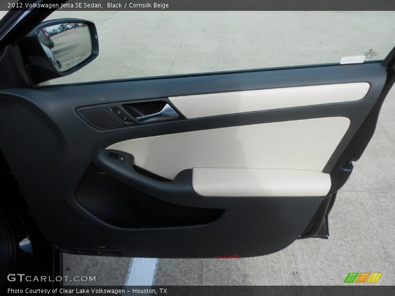 Black / Cornsilk Beige 2012 Volkswagen Jetta SE Sedan