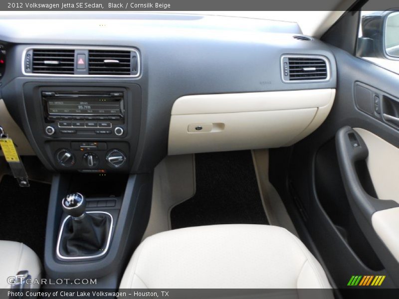 Black / Cornsilk Beige 2012 Volkswagen Jetta SE Sedan