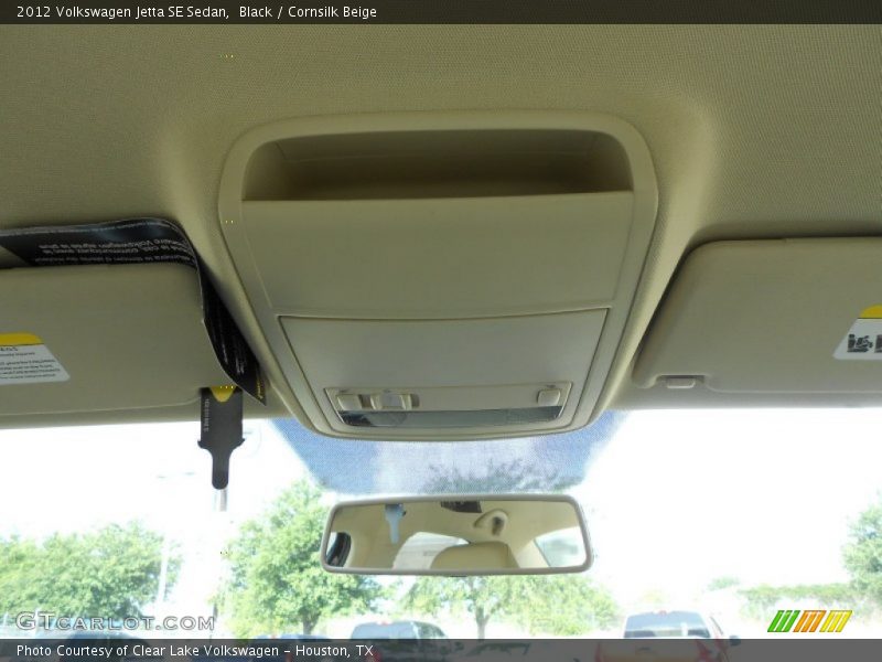 Black / Cornsilk Beige 2012 Volkswagen Jetta SE Sedan