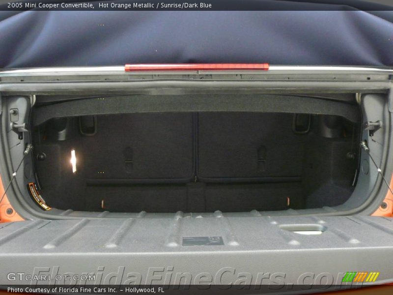 Hot Orange Metallic / Sunrise/Dark Blue 2005 Mini Cooper Convertible