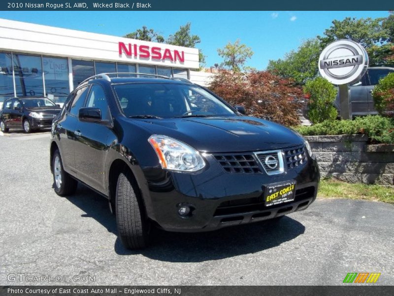 Wicked Black / Black 2010 Nissan Rogue SL AWD