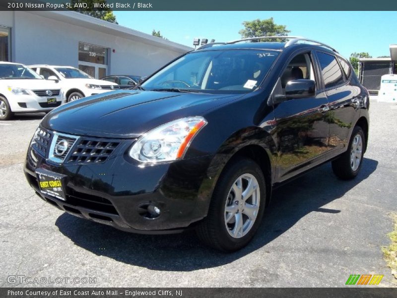 Wicked Black / Black 2010 Nissan Rogue SL AWD