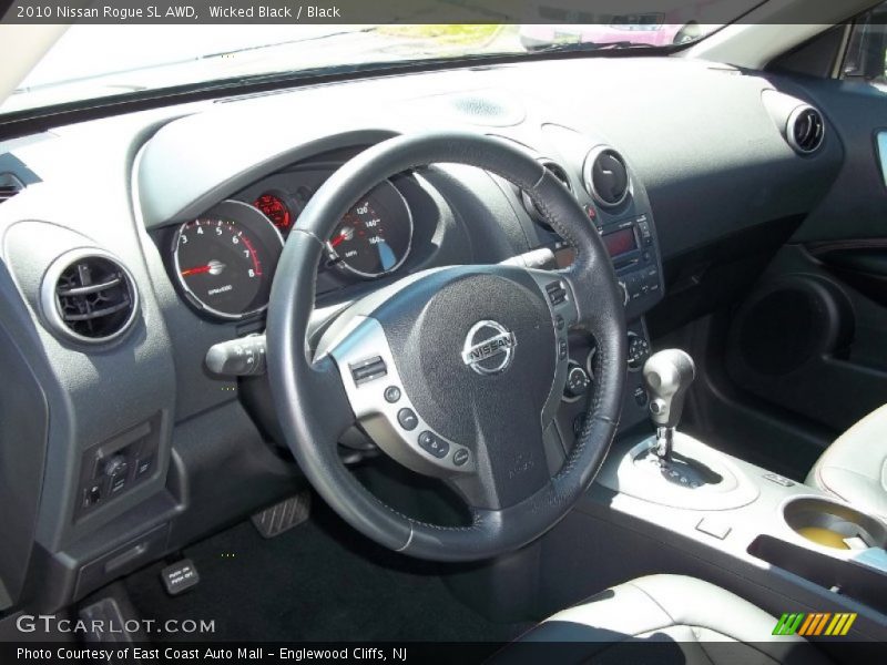 Wicked Black / Black 2010 Nissan Rogue SL AWD