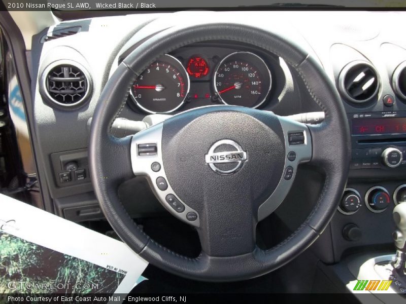 Wicked Black / Black 2010 Nissan Rogue SL AWD