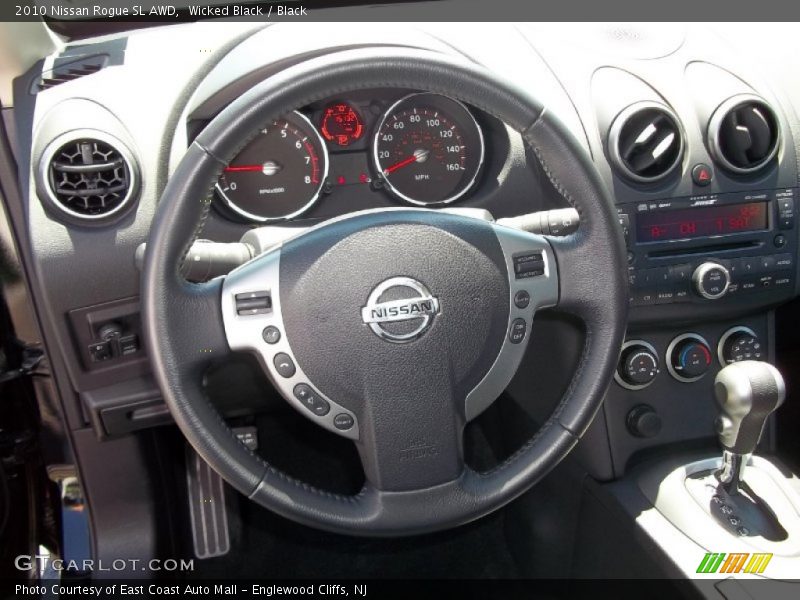 Wicked Black / Black 2010 Nissan Rogue SL AWD