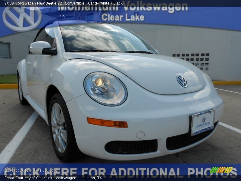Candy White / Black 2009 Volkswagen New Beetle 2.5 Convertible