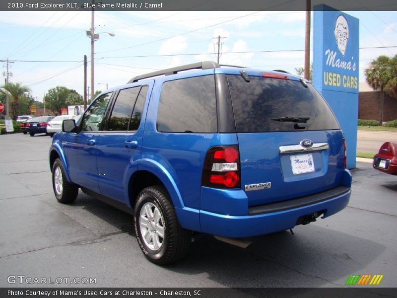 Blue Flame Metallic / Camel 2010 Ford Explorer XLT