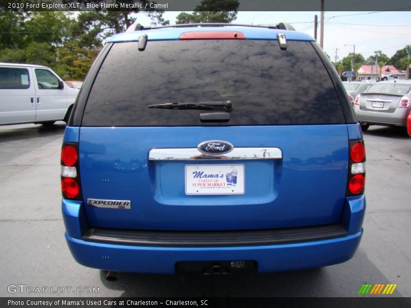 Blue Flame Metallic / Camel 2010 Ford Explorer XLT
