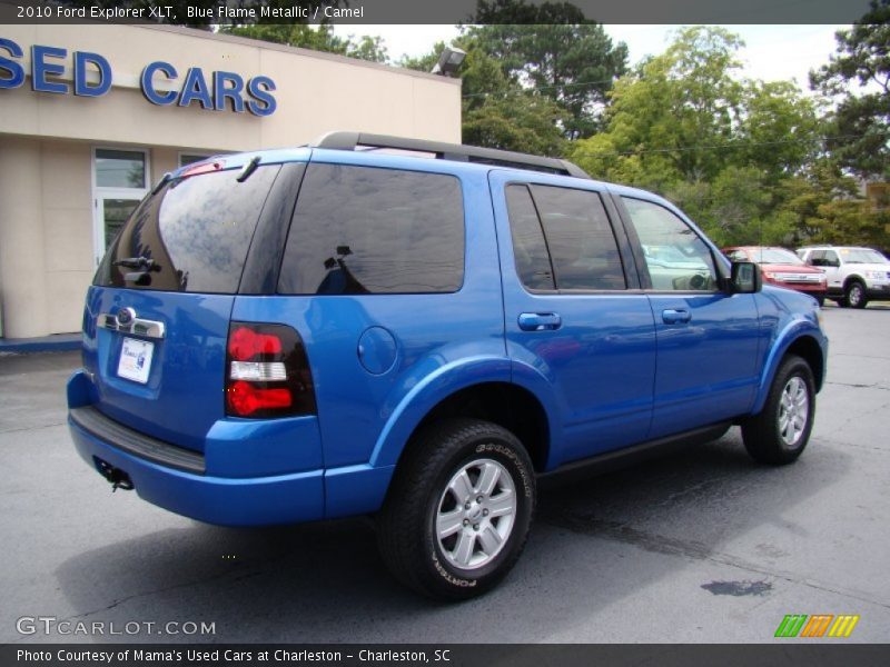Blue Flame Metallic / Camel 2010 Ford Explorer XLT