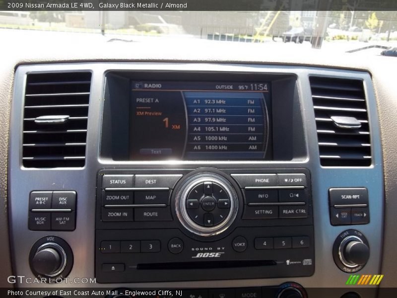 Controls of 2009 Armada LE 4WD