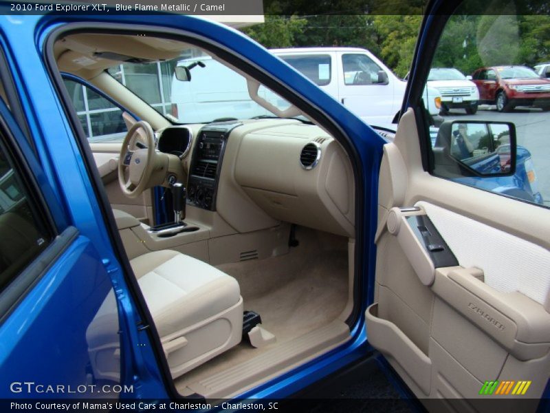 Blue Flame Metallic / Camel 2010 Ford Explorer XLT