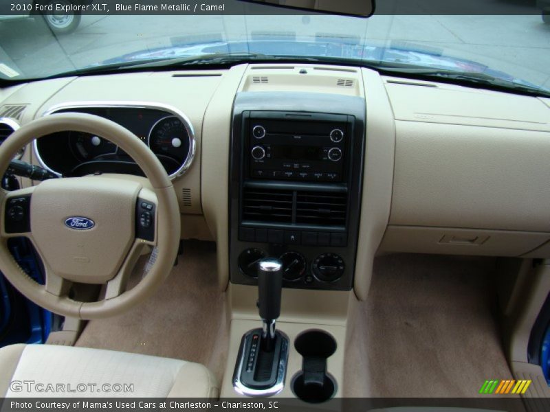 Blue Flame Metallic / Camel 2010 Ford Explorer XLT