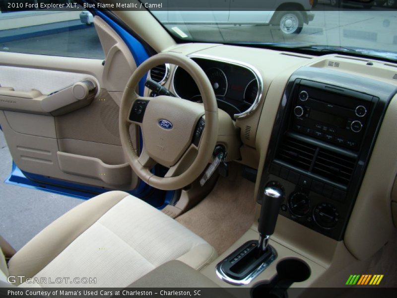 Blue Flame Metallic / Camel 2010 Ford Explorer XLT