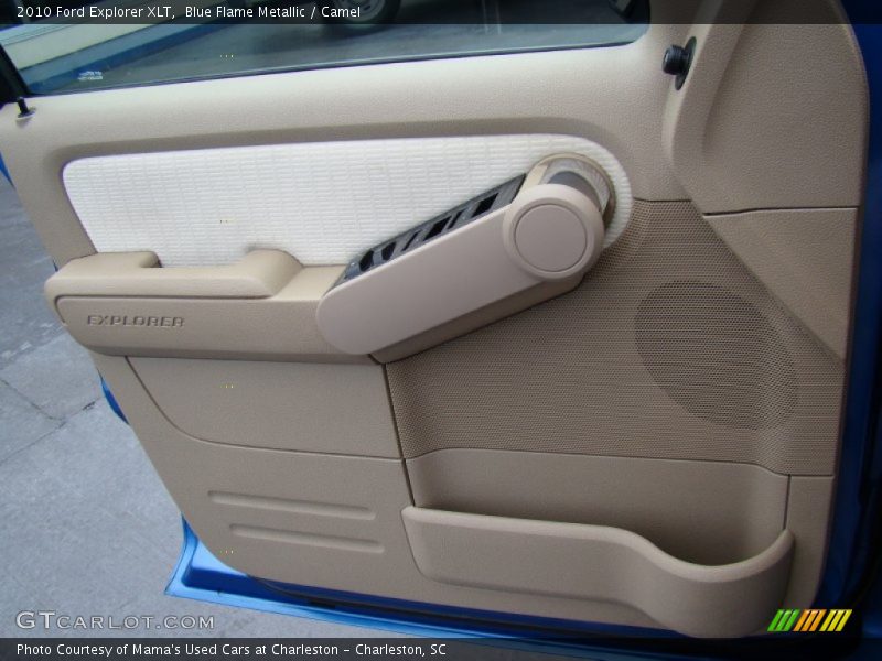 Blue Flame Metallic / Camel 2010 Ford Explorer XLT