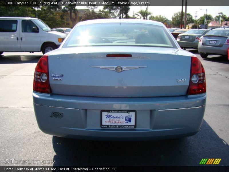 Clearwater Blue Pearl / Medium Pebble Beige/Cream 2008 Chrysler 300 Touring AWD