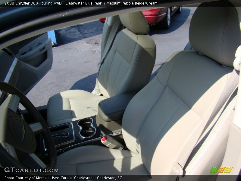 Clearwater Blue Pearl / Medium Pebble Beige/Cream 2008 Chrysler 300 Touring AWD