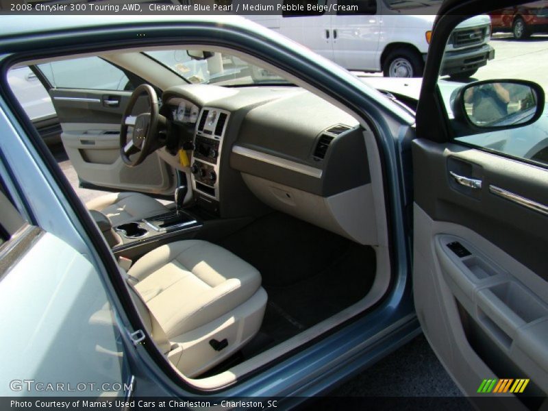 Clearwater Blue Pearl / Medium Pebble Beige/Cream 2008 Chrysler 300 Touring AWD