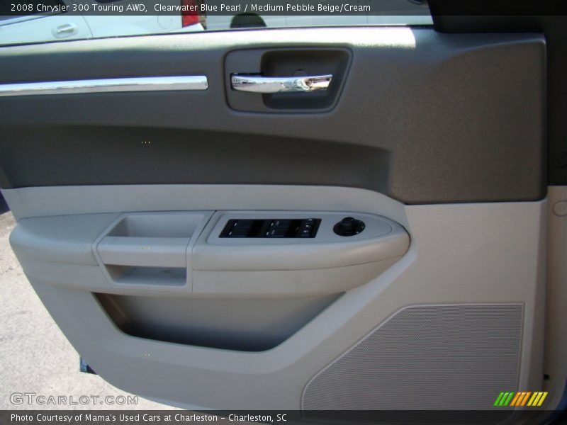 Clearwater Blue Pearl / Medium Pebble Beige/Cream 2008 Chrysler 300 Touring AWD