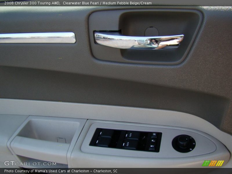 Clearwater Blue Pearl / Medium Pebble Beige/Cream 2008 Chrysler 300 Touring AWD