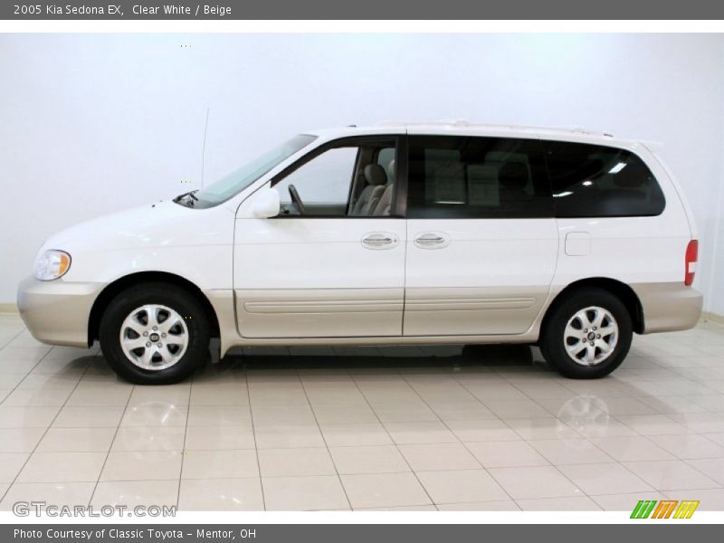 Clear White / Beige 2005 Kia Sedona EX