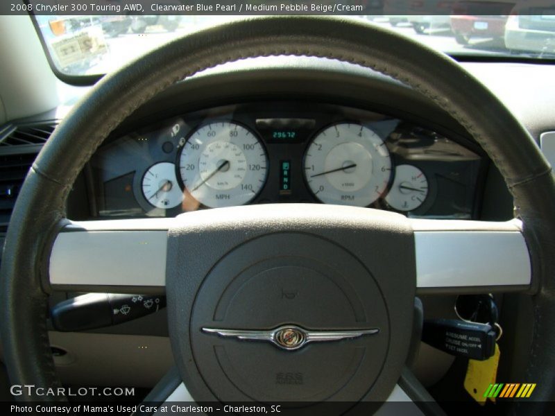 Clearwater Blue Pearl / Medium Pebble Beige/Cream 2008 Chrysler 300 Touring AWD