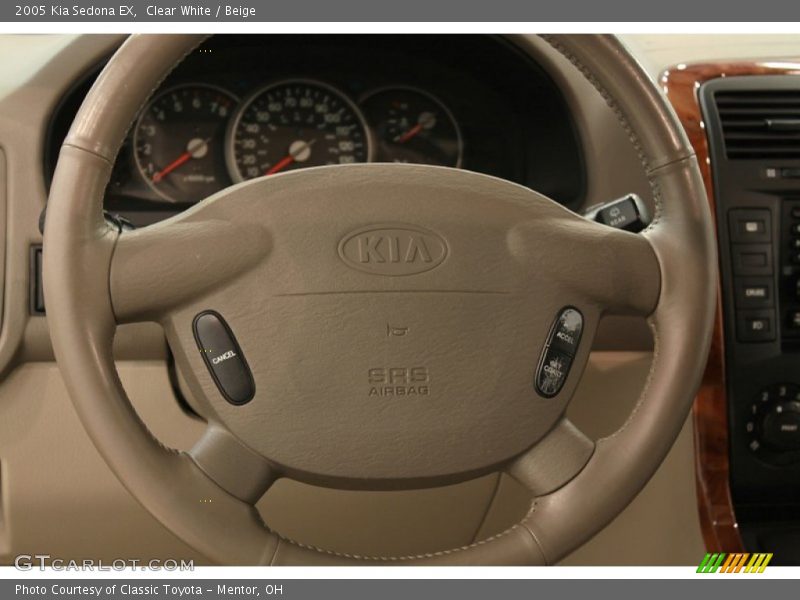Clear White / Beige 2005 Kia Sedona EX