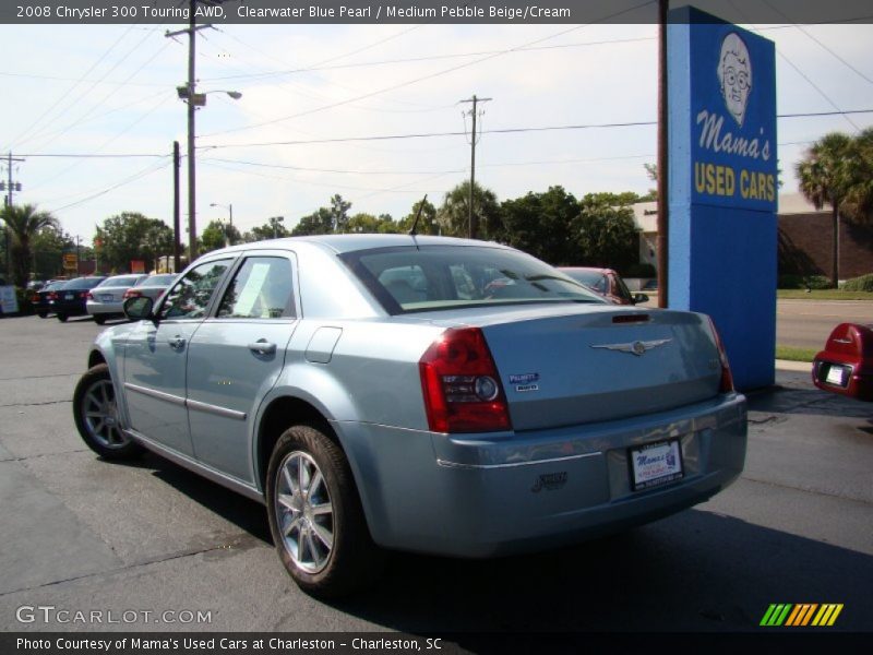 Clearwater Blue Pearl / Medium Pebble Beige/Cream 2008 Chrysler 300 Touring AWD