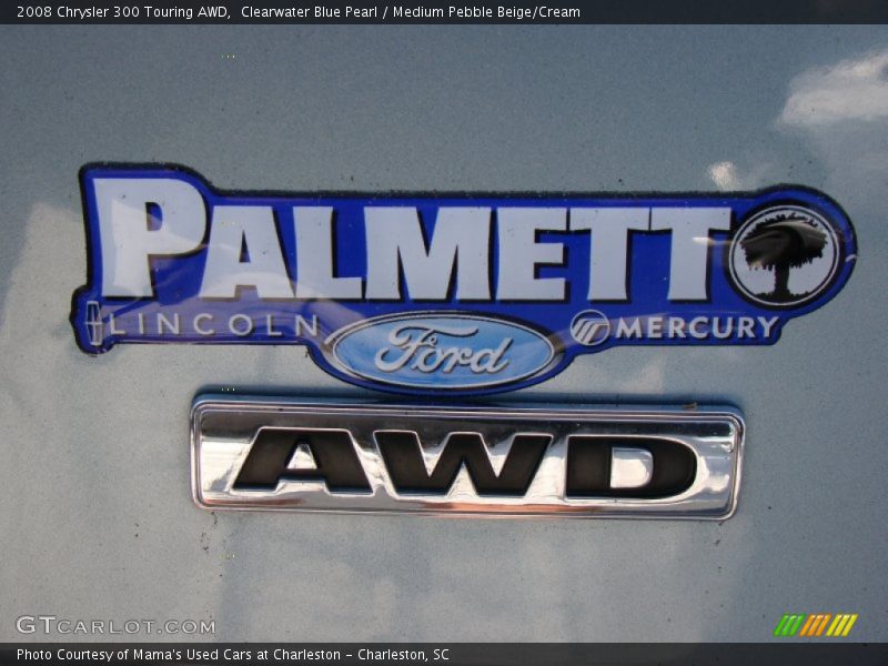 Clearwater Blue Pearl / Medium Pebble Beige/Cream 2008 Chrysler 300 Touring AWD