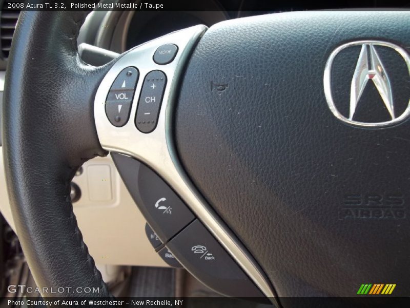 Polished Metal Metallic / Taupe 2008 Acura TL 3.2