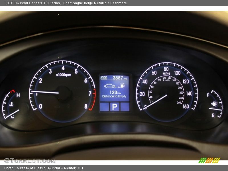  2010 Genesis 3.8 Sedan 3.8 Sedan Gauges